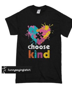 Choose kind heart colorful autism awareness t shirt