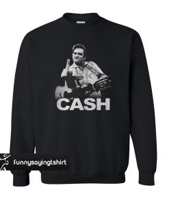 Johnny Cash Middle Finger Guitar sweatshirt