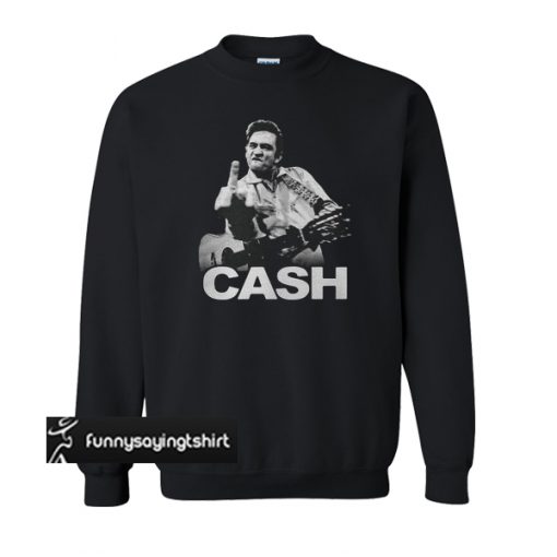 Johnny Cash Middle Finger Guitar sweatshirt