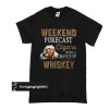 Weekend forecast cigars with a chance of whiskey t shirt