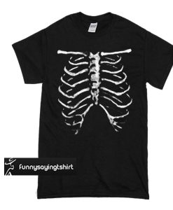 Black rib cage t shirt