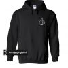 Middle Finger Pocket Print hoodie