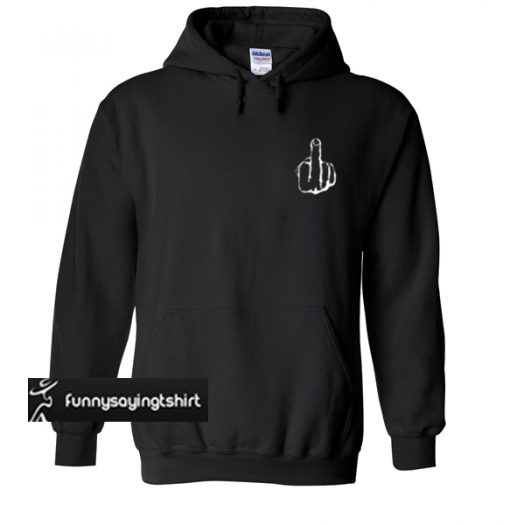 Middle Finger Pocket Print hoodie