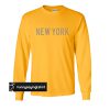 New York yellow sweatshirt