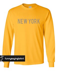 New York yellow sweatshirt