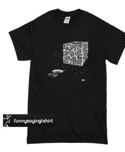 We are the borg Resistance is Futile space qr code t shirt