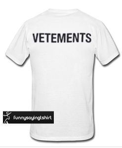 vetements t shirt back