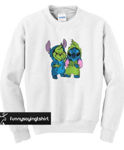 Baby Grinch and Stitch sweatshirt