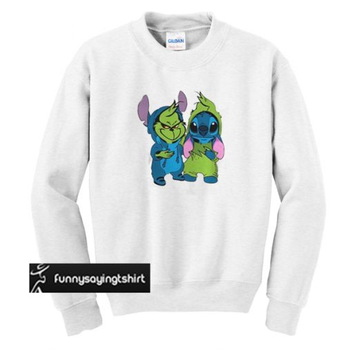 Baby Grinch and Stitch sweatshirt