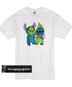 Baby Grinch and Stitch t shirt