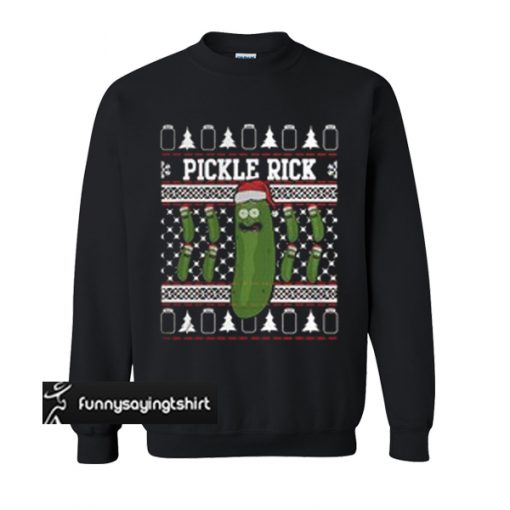 Christmas Rick and Morty Pickle Rick sweatshirt