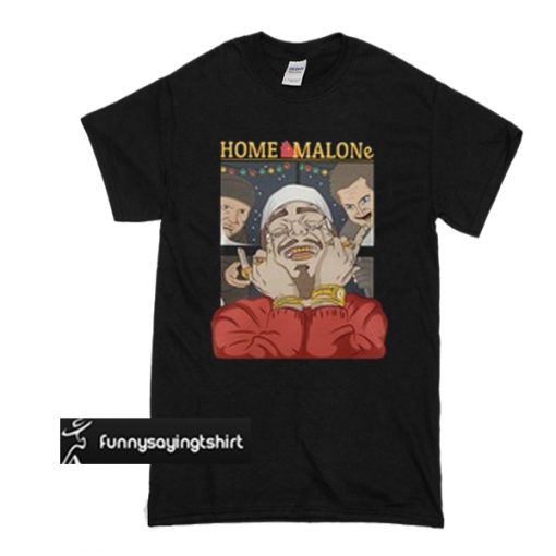 Home Alone and Post Malone Mashup Christmas t shirt