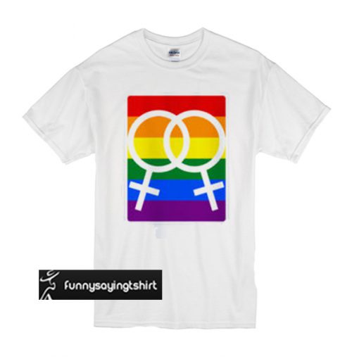 Lesbian Pride Rainbow t shirt