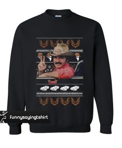 Smokey and the Bandit knitting pattern all over print sweatshirt