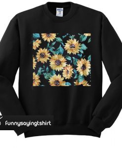 Sun Flowers Print sweatshirt