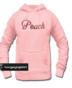 peach hoodie