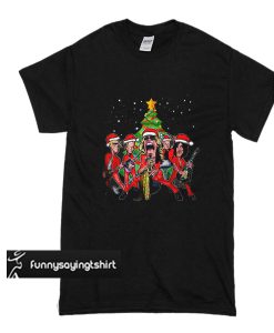 Aerosmith band merry Christmas t shirt