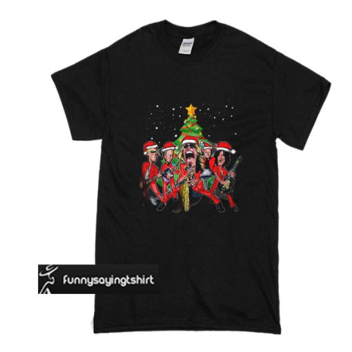 Aerosmith band merry Christmas t shirt