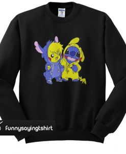 Baby Pikachu and baby Stitch sweatshirt