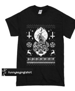 Church burning Christmas t shirt