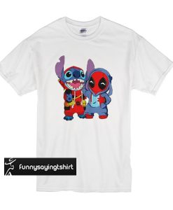 Deadpool and Stitch t shirt