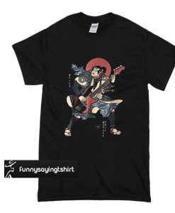 Samurai guitar t shirt