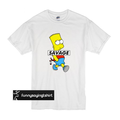 Savage Bart Simpson t shirt