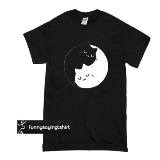 Yin Yang Cat t shirt