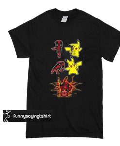 deadpool fusion pikachu become pikapool t shirt