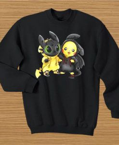 Baby Toothless and Pikachu sweatshirt