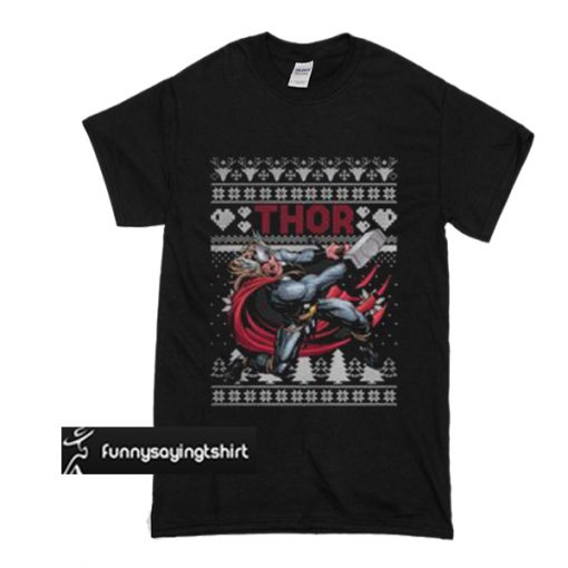 Thor Marvel ugly christmas t shirt