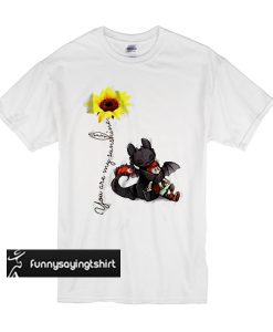 Toothless and hiccup Dragon you are my sunshine t shirt