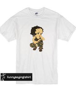 Betty Boop Soldier camo t shirt