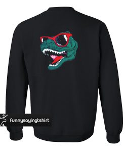 Glasses Dinosaur sweatshirt back