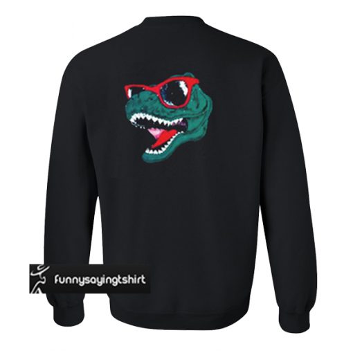 Glasses Dinosaur sweatshirt back