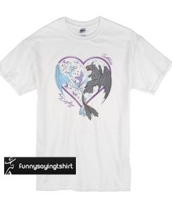 How to train your dragon 3 night fury love light fury t shirt