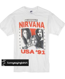 Nirvana 1991 Tour White t shirt