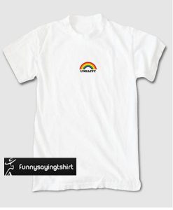 Unhappy Rainbow Embroidered t shirt