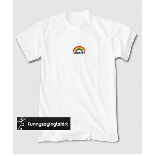 Unhappy Rainbow Embroidered t shirt