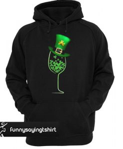 Wine shamrock Irish hoodie