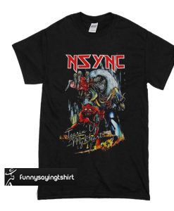 iron maiden piece of mind nsync t shirt