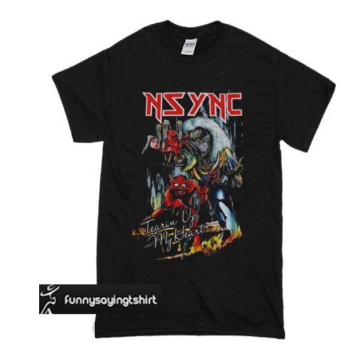 iron maiden piece of mind nsync t shirt