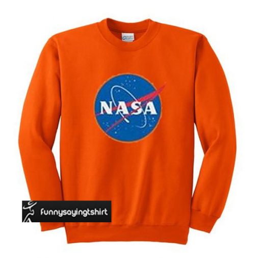 nasa orange sweatshirt