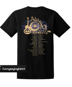 Aly & AJ tour Insomniatic 2007 T Shirt Back