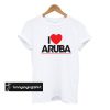 I Love Aruba Logo T Shirt