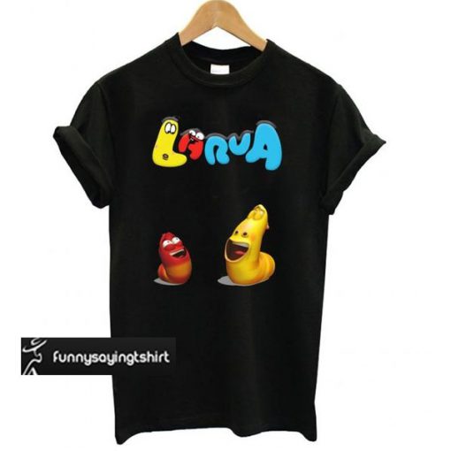 LArva Cartoon Black t shirt