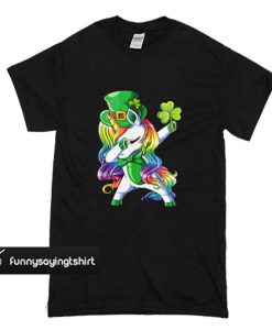 LGBT Dabbing Leprecorn Irish Unicorn t shirt