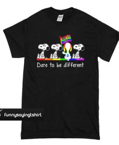 LGBT Snoopy kiss my ass dare to be different t shirt
