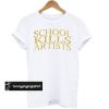 School Kills Artist – Yellow Logo t shirt