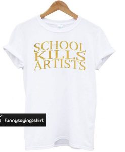 School Kills Artist – Yellow Logo t shirt